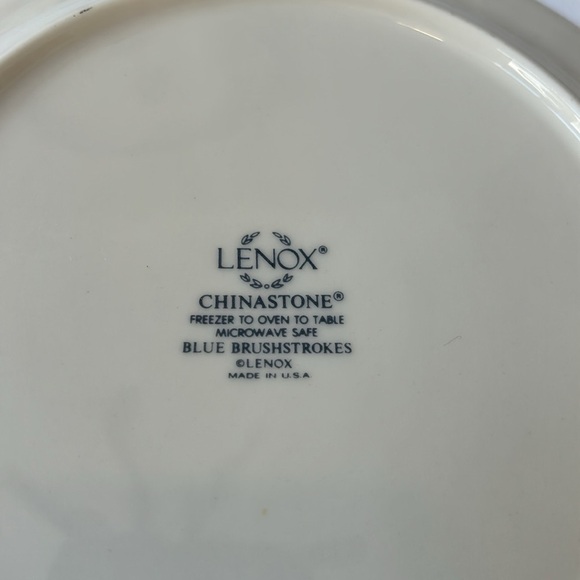 Lenox Blue Brushstrokes Chinastone Salad Plates-Set of 4 - Picture 7 of 7
